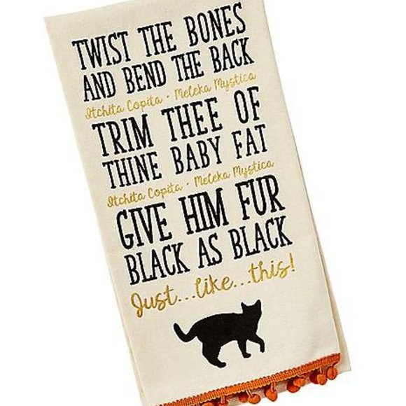 NWOT! Spirit Halloween Hocus Pocus Spell with Binx Dishtowel - Picture 1 of 8